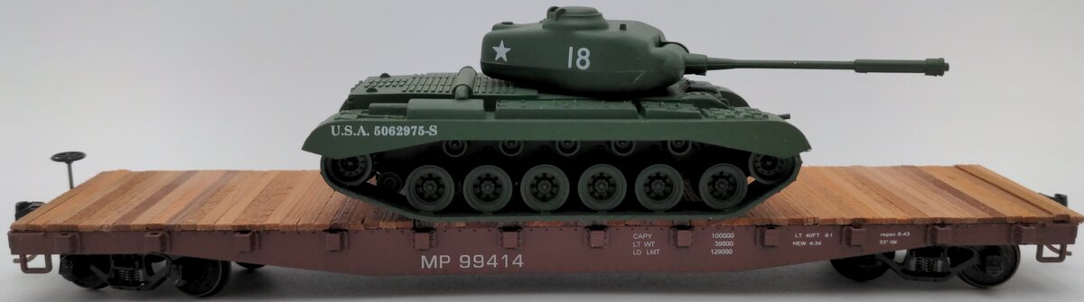 American Models 6016 S Gauge Missouri Pacific Flatcar With Load #99414 LN/Box