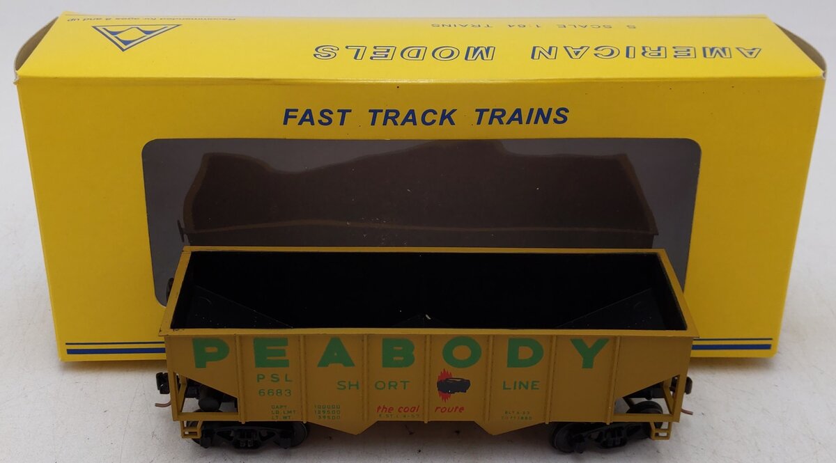 American Models 308 S Gauge Peabody 2-Bay Hopper AM #6683 EX/Box