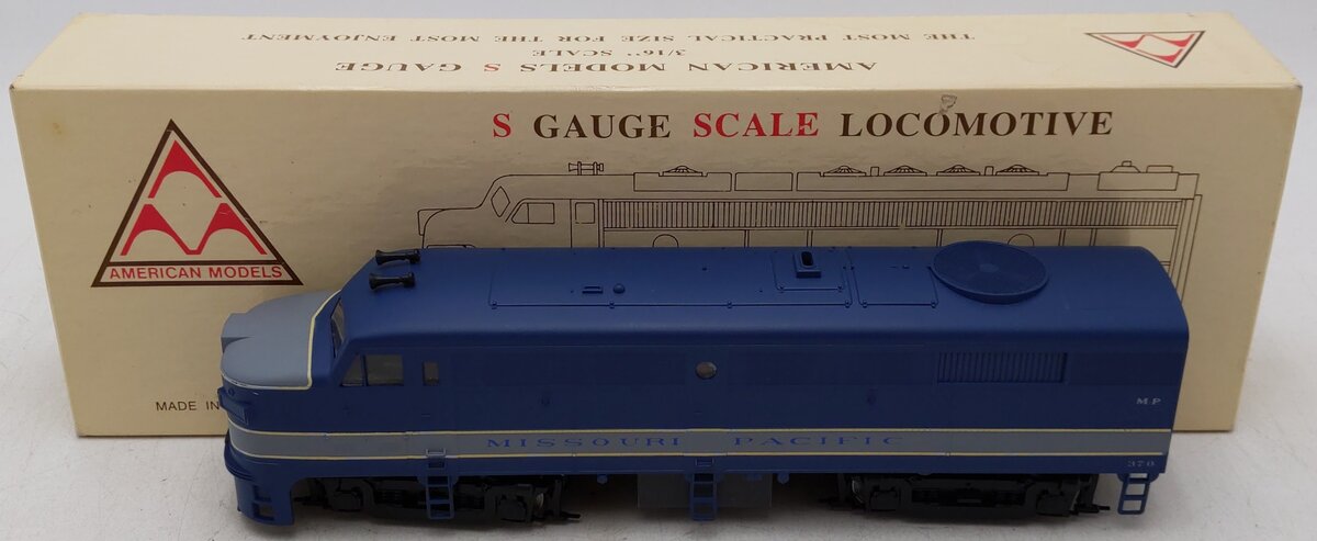American Models S Gauge Missouri Pacific Diesel Locomotive #370 EX/Box