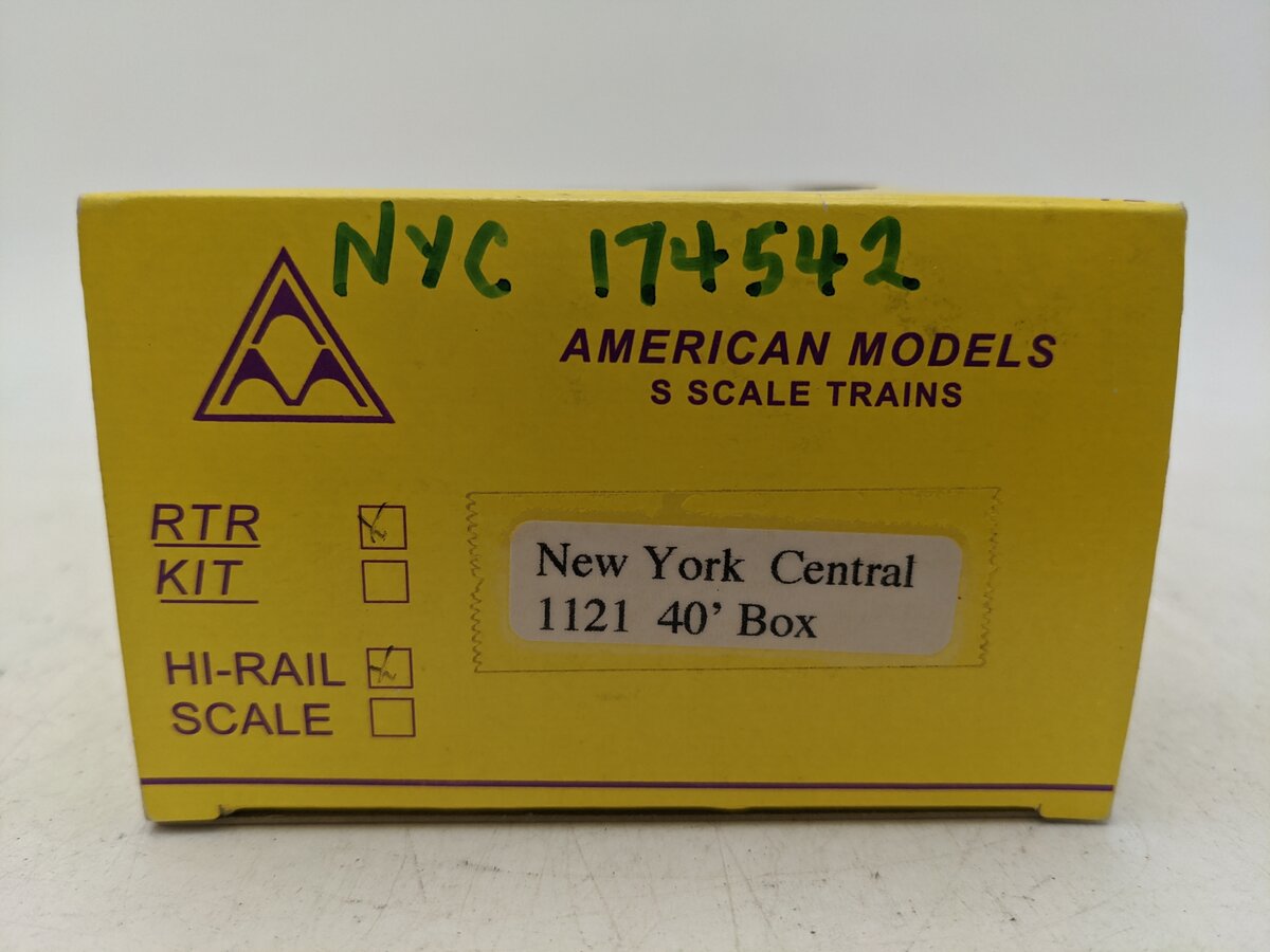 American Models 1121 S Scale NYC Pacemaker 40' Boxcar #174542 EX/Box