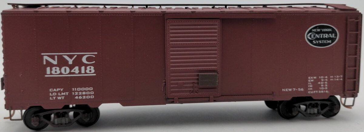 American Models 113 S Scale New York Central Boxcar #180418 EX/Box
