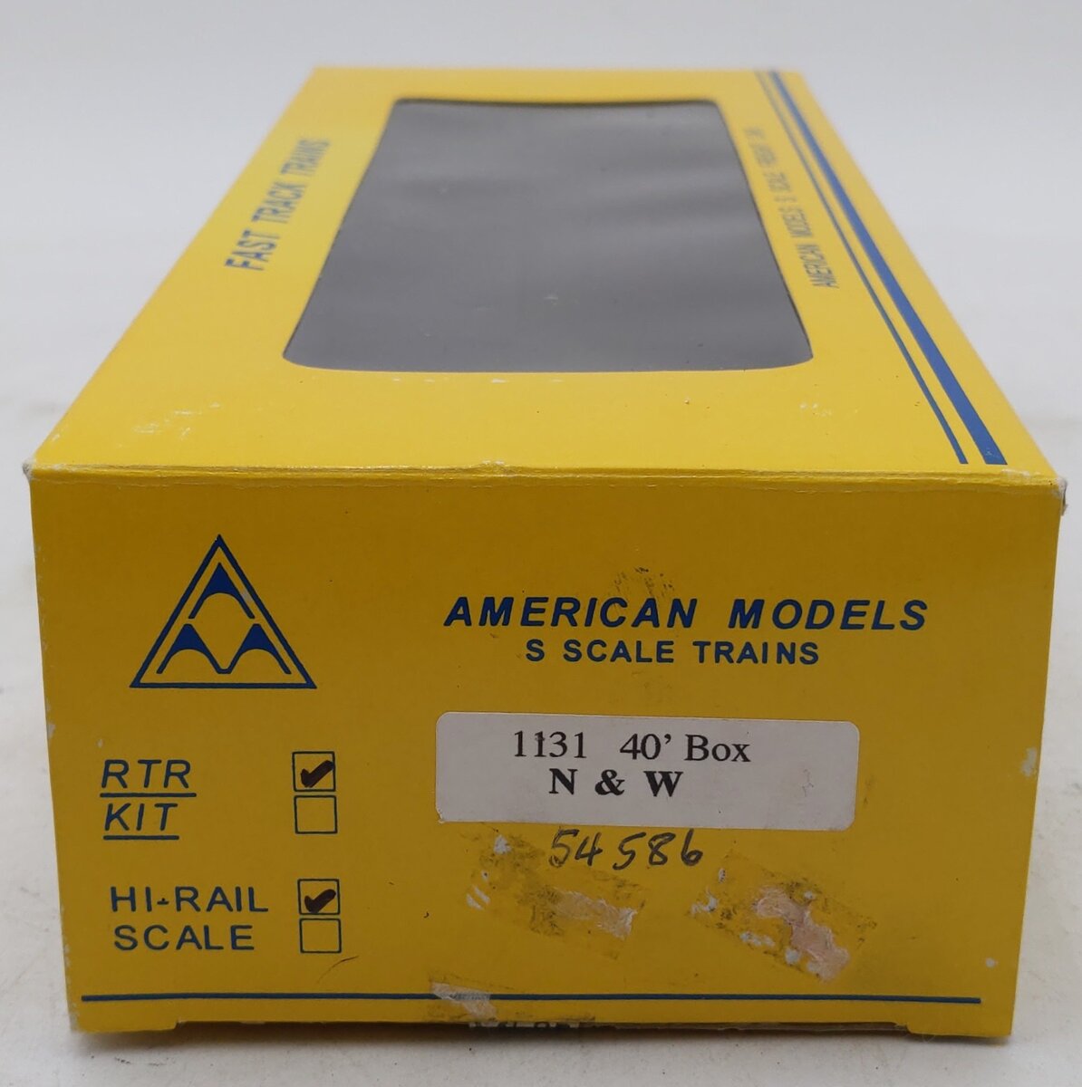 American Models 1131 S Scale (Hi-Rail) Norfolk & Western 40' Box Car #54586 LN/Box