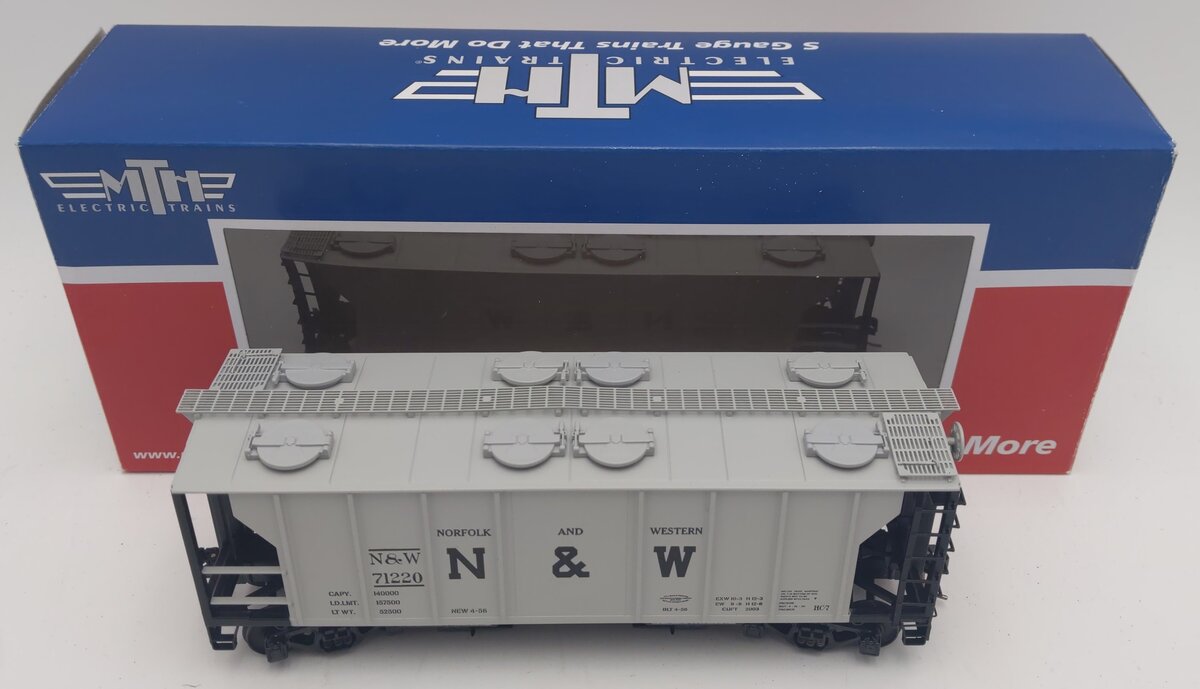 MTH 35-75043 S-Scale Norfolk and Western PS-2 (2-Bay) Hopper Car #71220