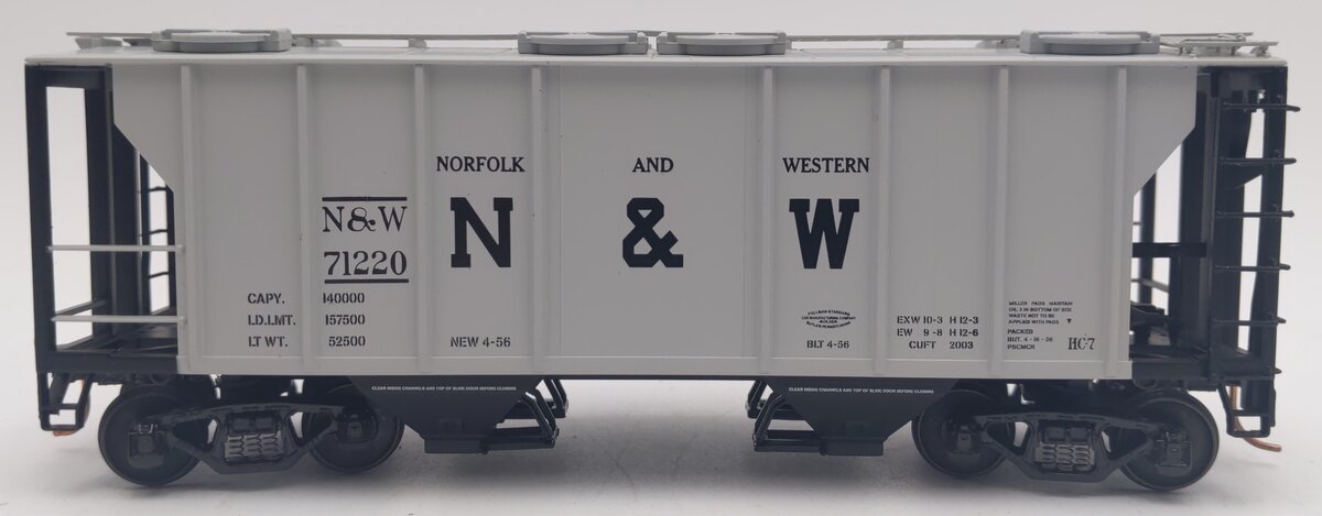 MTH 35-75043 S-Scale Norfolk and Western PS-2 (2-Bay) Hopper Car #71220