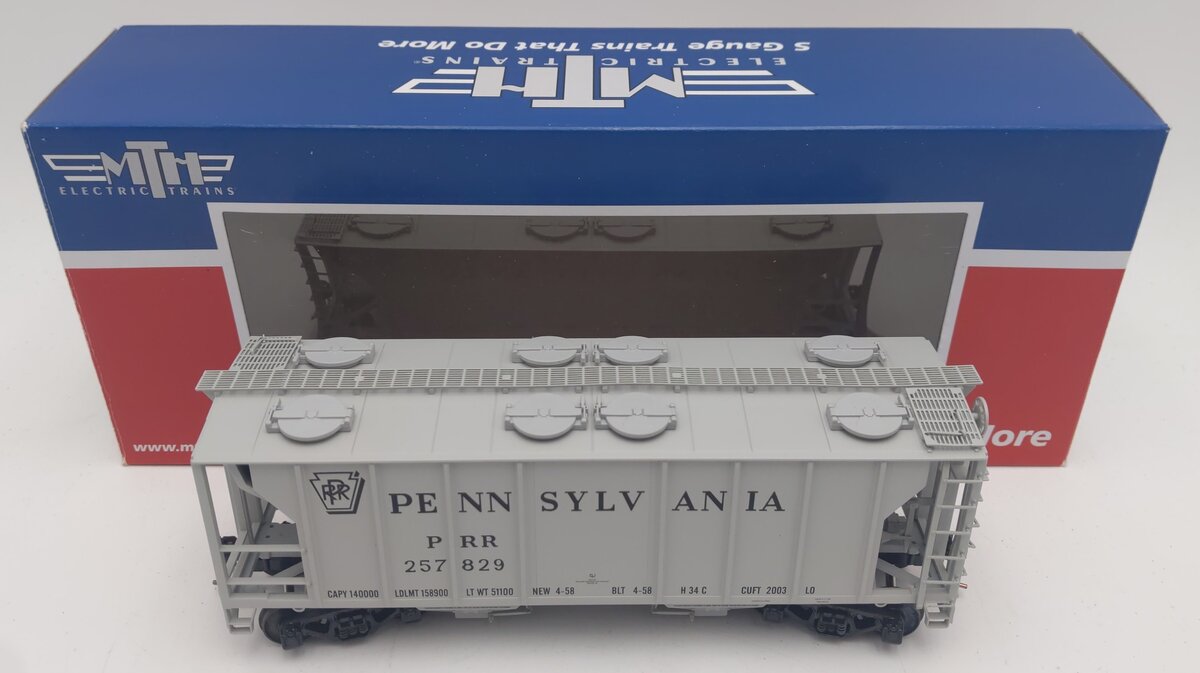 MTH 35-75050 S-Scale Pennsylvania Railroad PS-2 Hopper Car #257829 LN/Box
