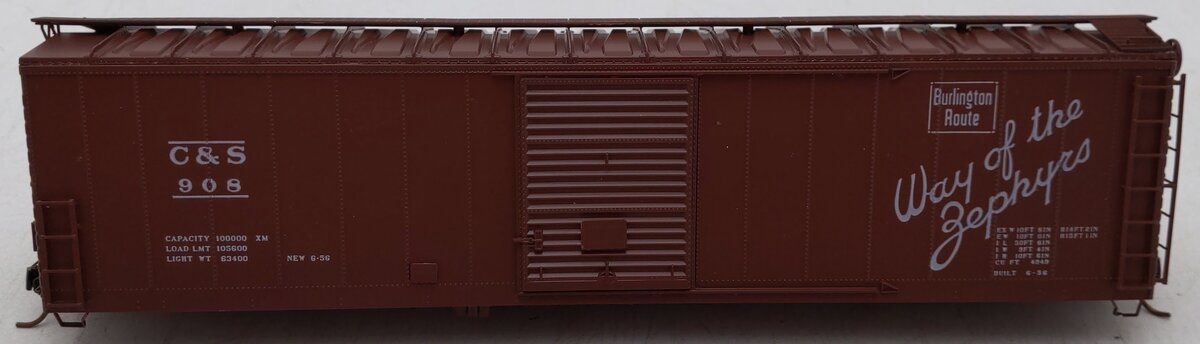 Pacific Rail 1991 S Gauge Colorado & Southern Boxcar #908 VG/Box