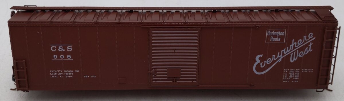 Pacific Rail 1991 S Gauge Colorado & Southern Boxcar #908 VG/Box
