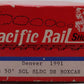 Pacific Rail 1991 S Gauge Colorado & Southern Boxcar #908 VG/Box