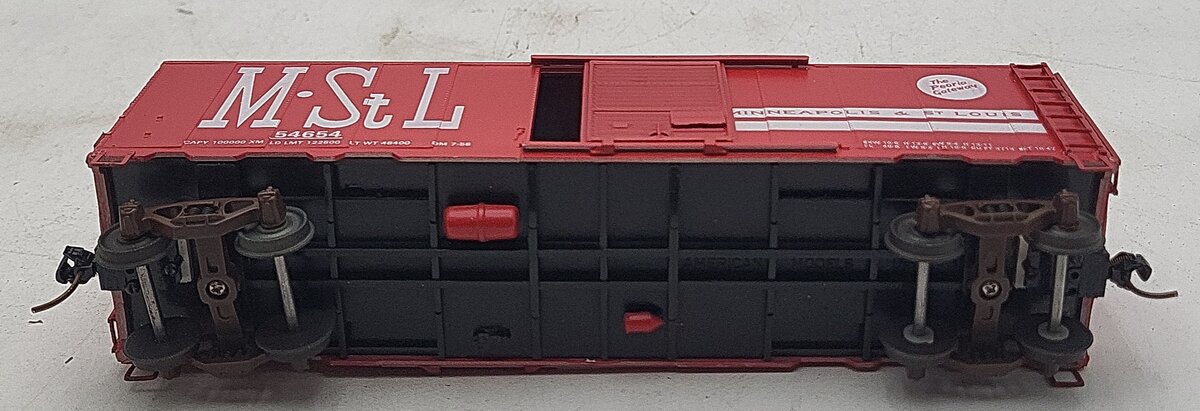 American Models S Scale Minneapolis & St Louis Box Car #54654 EX/Box