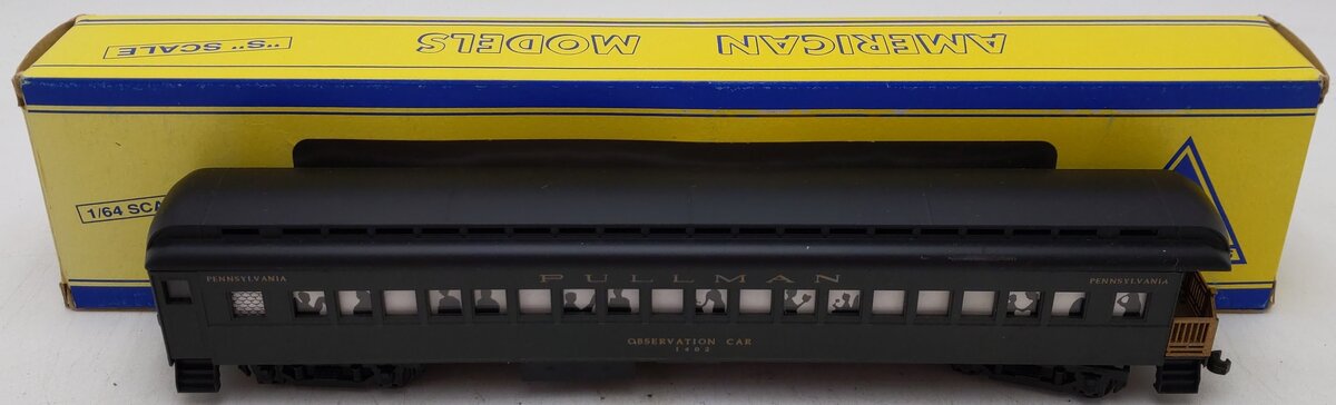 American Models S Gauge Pullman Observation Passenger Car #1402 EX/Box