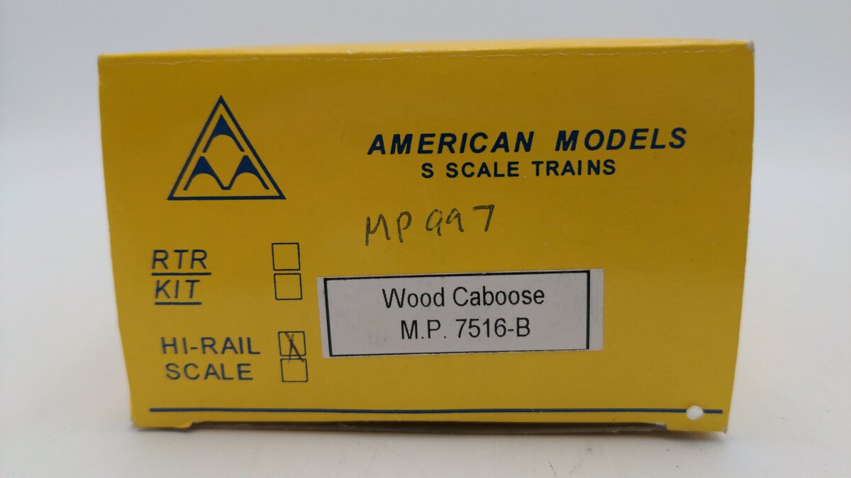 American Models 7516-B S MP Wood Caboose #997 VG/Box