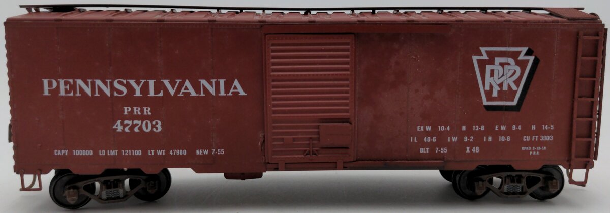American Models S Scale Pennsylvania Rail Road Boxcar #47703 EX
