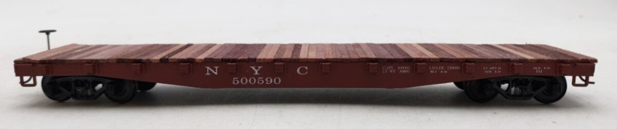 American Models 6013 S Scale (Hi-Rail) NYC 46' Flat Car #500590 LN/Box