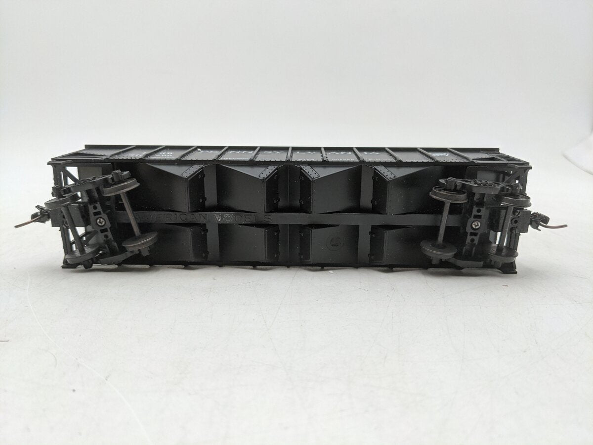 American Models 3458B S Scale PRR 4-Bay Hopper Scale- Wheels & Couplers EX/Box