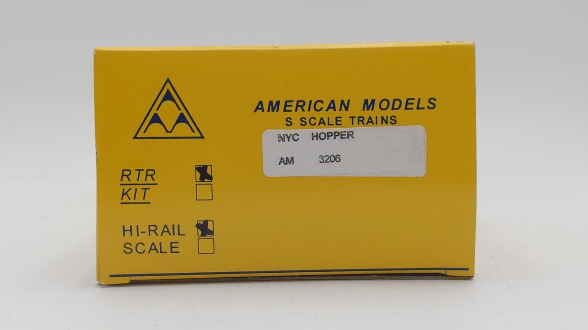 American Models 3206 S Scale NYC Hopper Car #823809 (Hi-Rail) LN/Box