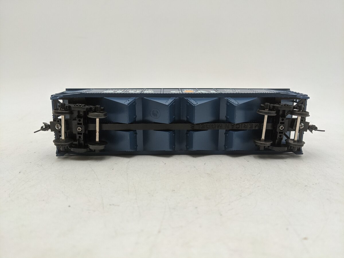 American Models 3414 S Gauge Reading Blue Coal 4-Bay Hopper #109812-Scale EX/Box
