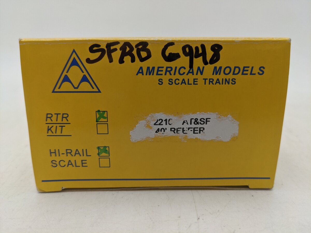 American Models 2210 S Scale (Scale) AT&SF 40' Reefer Car #6948 EX/Box