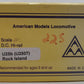 American Models U2507 Rock Island U25B Diesel Locomotive #225 (Scale Wheels) EX/Box