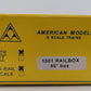American Models 1501 S Scale Railbox Boxcar #10142 EX/Box