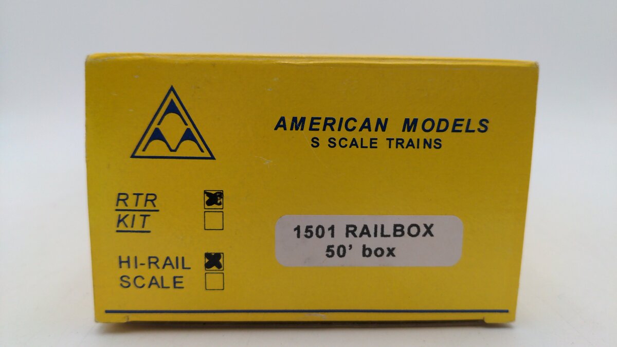 American Models 1501 S Scale Railbox Boxcar #10142 LN/Box