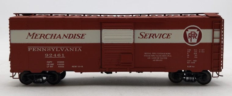 American Models 1123 S Scale Pennsylvania Railroad Box Car w/Scale Wheels #92461 LN/Box