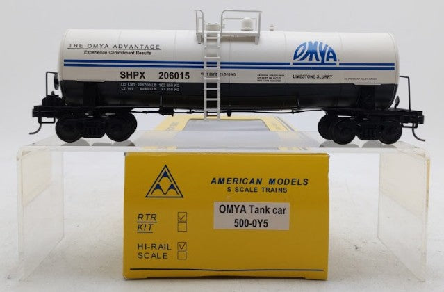 American Models 500-0Y5 S Scale OMYA Tank Car #206015 LN/Box