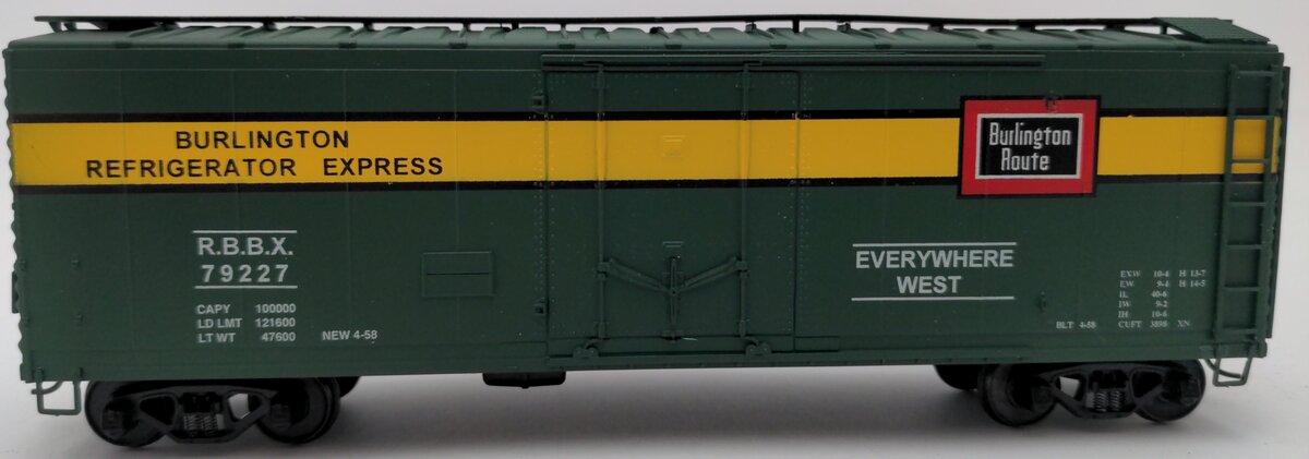 American Models 2223 S Scale Burlington Express Reefer #79236 EX/Box
