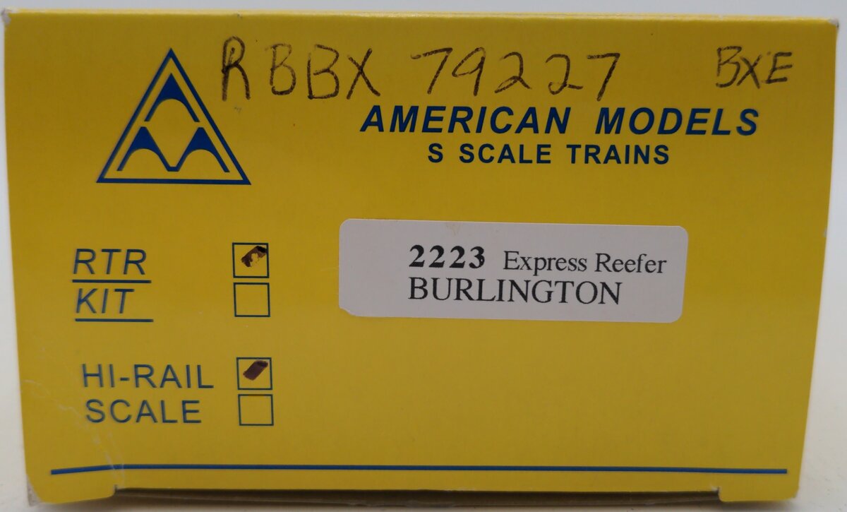 American Models 2223 S Scale Burlington Express Reefer #79236 EX/Box