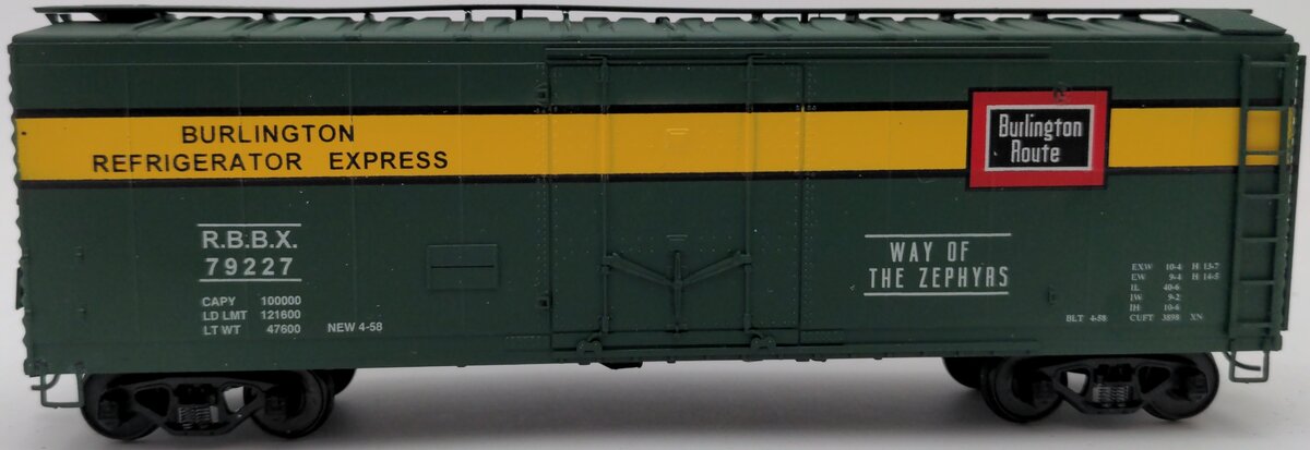 American Models 2223 S Scale Burlington Express Reefer #79236 EX/Box