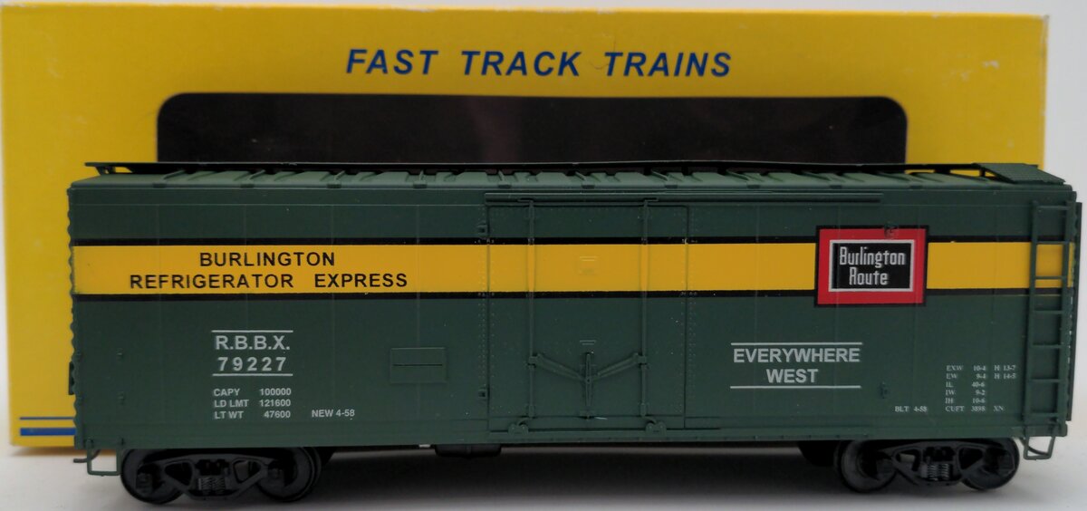 American Models 2223 S Scale Burlington Express Reefer #79236 EX/Box