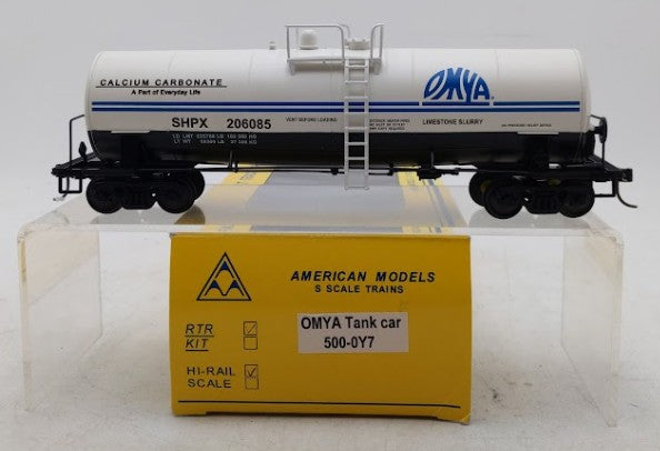 American Models 500-0Y7 S Gauge SHPX OMYA Tank Car #206085 LN/Box