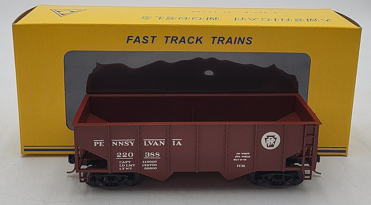 American Models 3207 S Scale Pennsylvania 2-Bay Hopper #220388 LN/Box