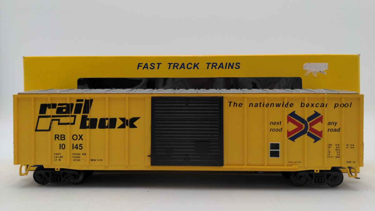 American Models 1501 S Scale Railbox Boxcar #10145 EX/Box