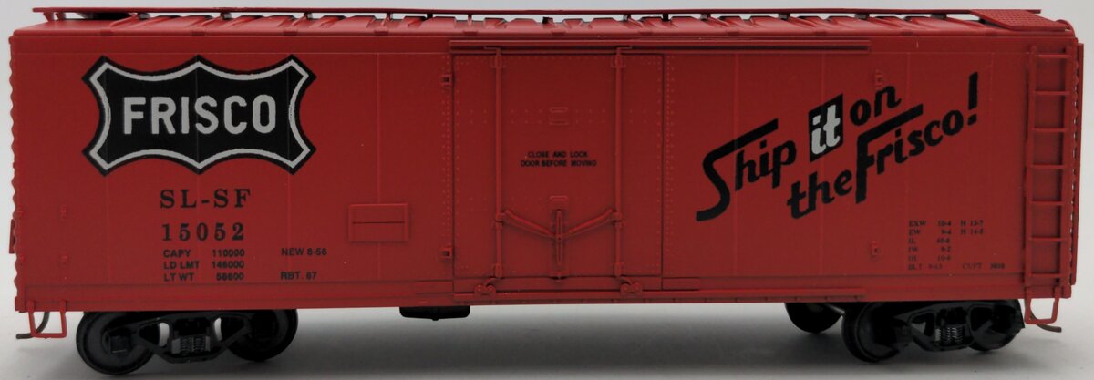 American Models 2225 S Scale Frisco Box Car w/Scale Wheels #15052 EX/Box