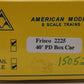 American Models 2225 S Scale Frisco Box Car w/Scale Wheels #15052 EX/Box