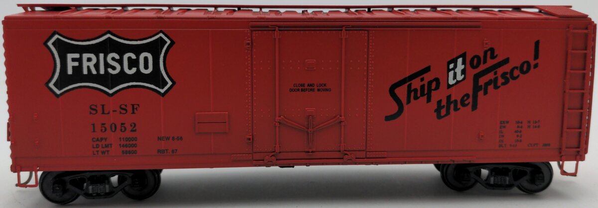 American Models 2225 S Scale Frisco Box Car w/Scale Wheels #15052 EX/Box