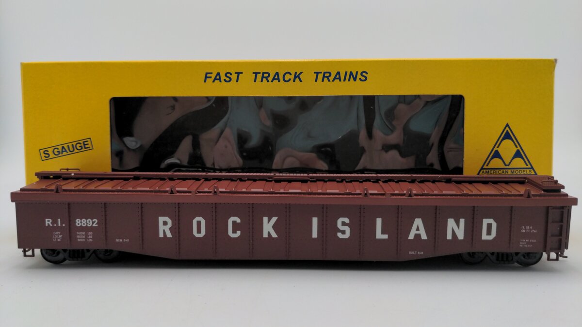 American Models 4432 S Scale Rock Island Covered Gondola #8892 EX/Box