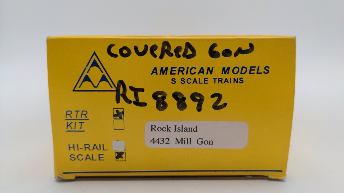 American Models 4432 S Scale Rock Island Covered Gondola #8892 EX/Box