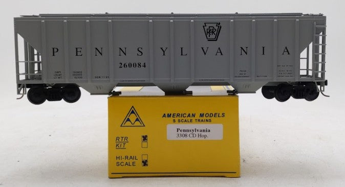 American Models 3308 S Scale PRR e-Bay PS-2 Covered Hopper #260084 LN/Box