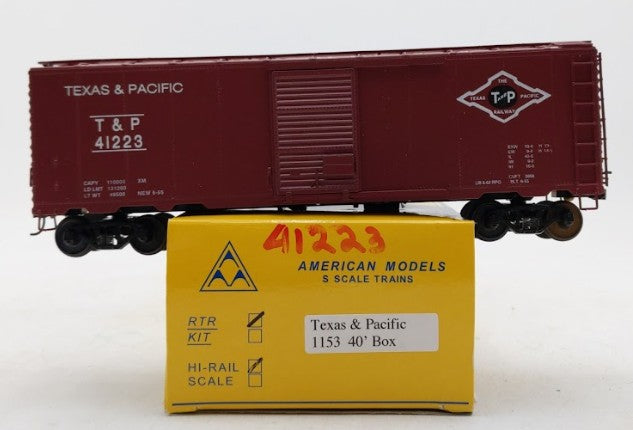 American Models 1153 S Texas & Pacific 40' Box Car #41223 LN/Box