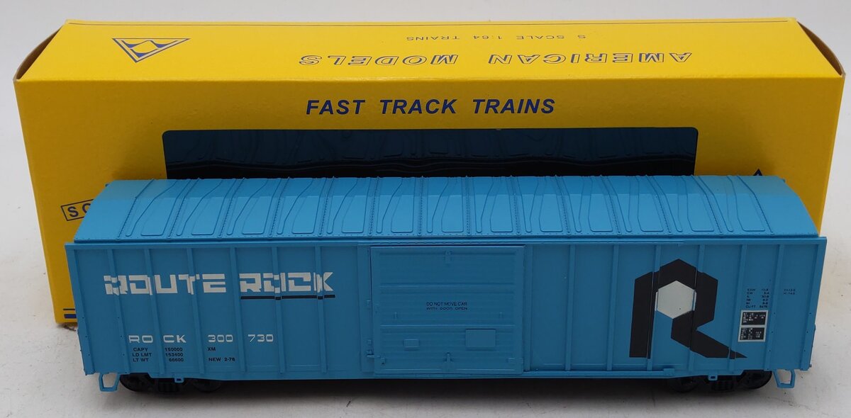 American Models 1518B S Scale Rock Island 50' Box Car #300730 LN/Box
