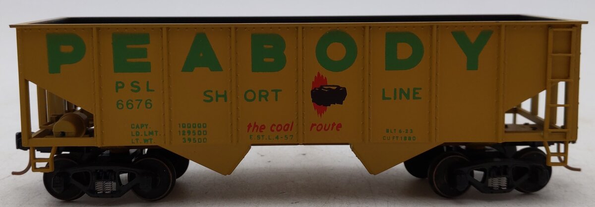 American Models 3208 S Scale (Hi-Rail) Peabody Coal Hopper Car EX