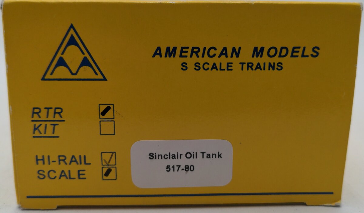 American Models 517-80 S Scale ULTX Tank Car #12780 EX/Box