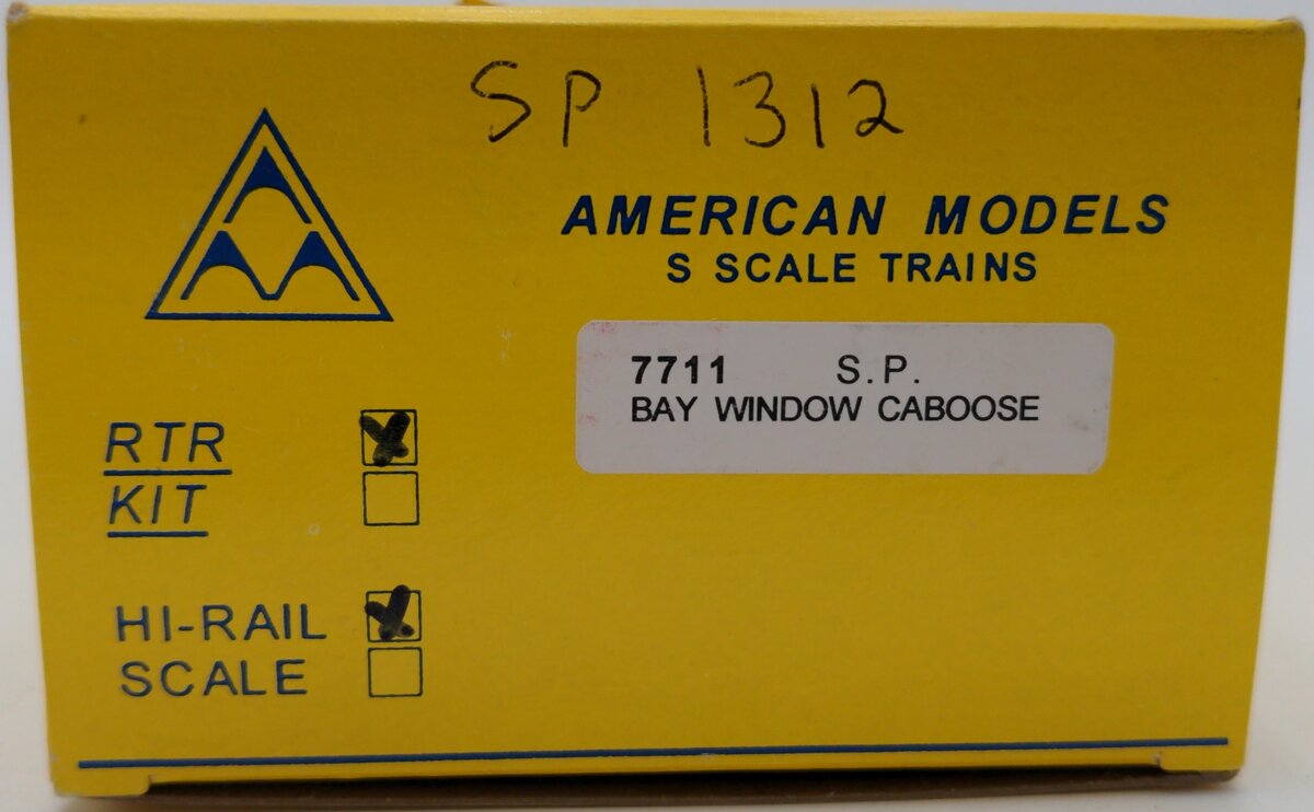 American Models 7711 S Scale Southern Pacific Bay Window Caboose #1312 EX/Box