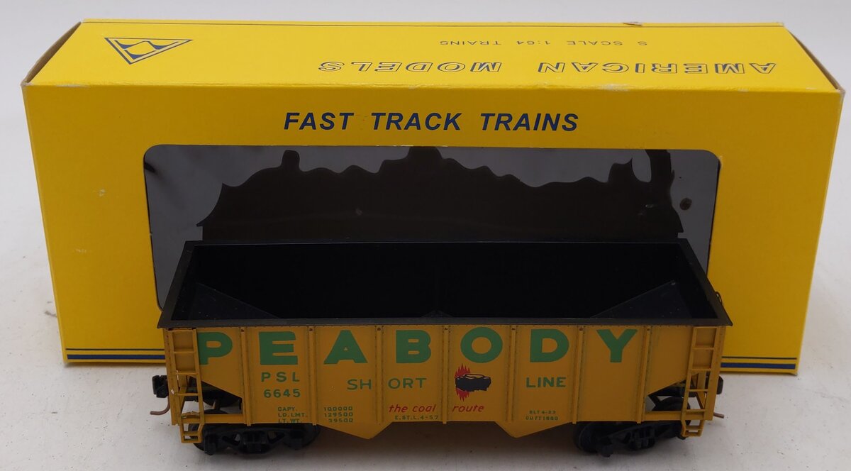 American Models 308 S Gauge Peabody 2-Bay Hopper AM #6645 LN/Box