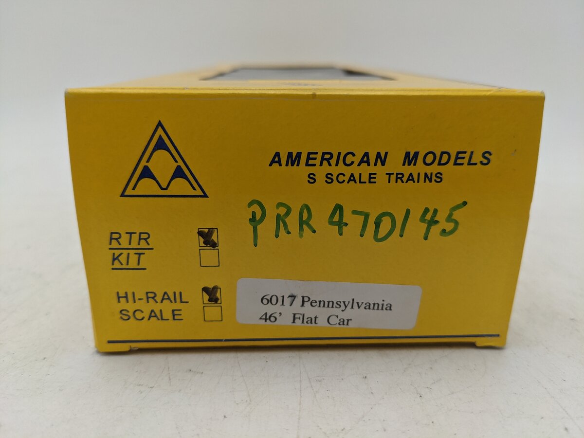 American Models 6017 S Pennsylvania Railroad Flatcar #470145-Scale EX/Box