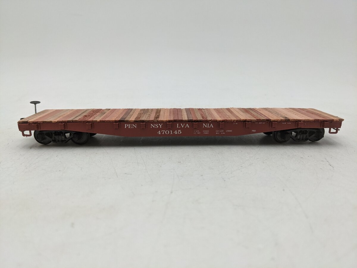 American Models 6017 S Pennsylvania Railroad Flatcar #470145-Scale EX/Box