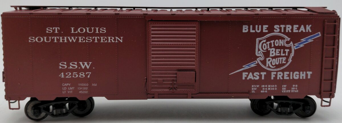 American Models 1103 S Scale St. Louis South Western 40' Box Car #42587 EX/Box