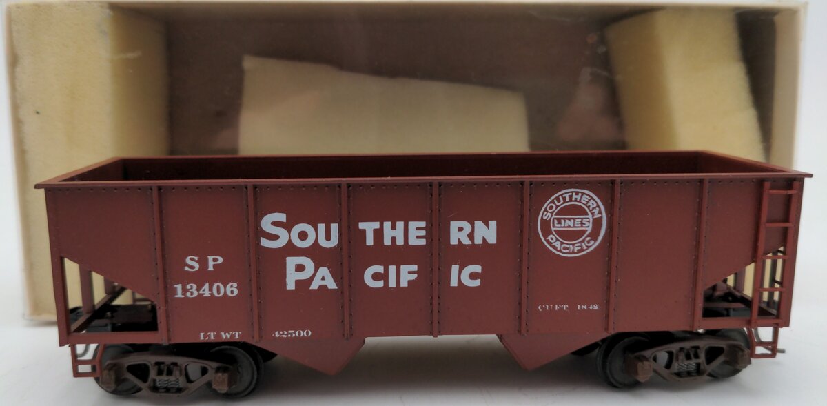 American Models 311 S Scale Southern Pacific 2- Bay Hopper Car Kit (Assembled) EX/Box