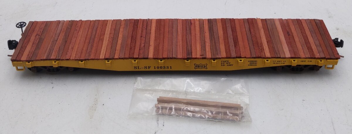 American Models 6022 S Scale Frisco Flatcar w/Stakes #100331 LN/Box